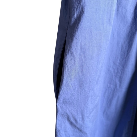 Tyler boe Cynthia Midi Wrap Dress Women Sz Medium Iris Blue Sleeveless 1/2 Zip - Picture 11 of 13